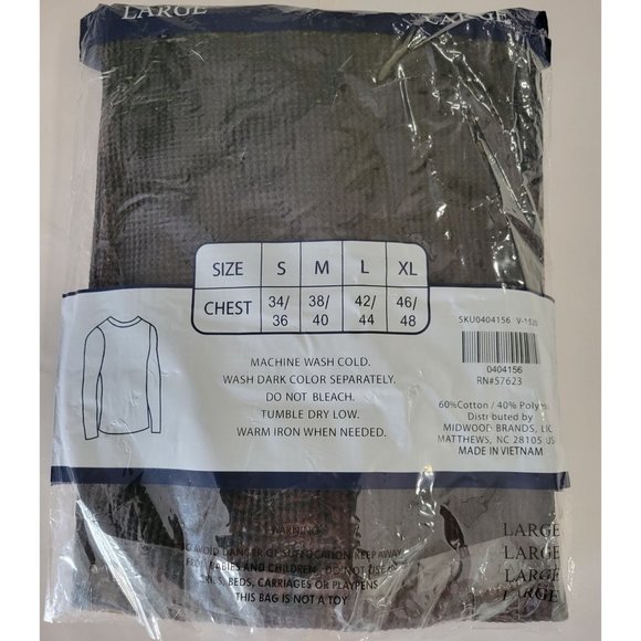 Highland Outfitters Thermal Knit Fabric Mens Thermal Tops Size Large - Picture 3 of 3